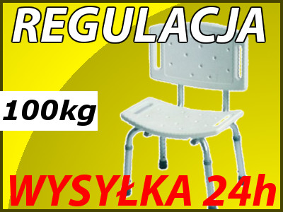 Krzesło taboret pod prysznic z oparciem